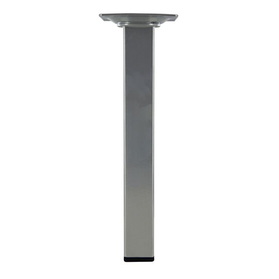 Pied carré acier gris alu, H.200mm 25x25mm - CIME