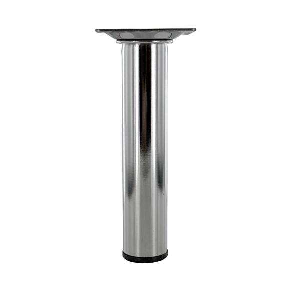 Pied rond D30mm Acier chromé. H.150mm