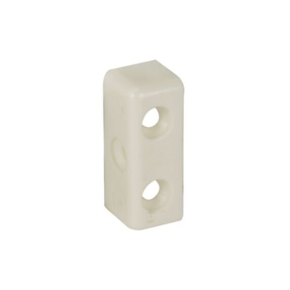 Assembleur en applique L34mm H13mm plastique blanc