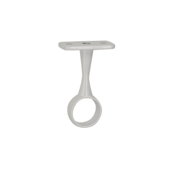 Support milieu fixe pour tube rond Ø19mm blanc - CIME