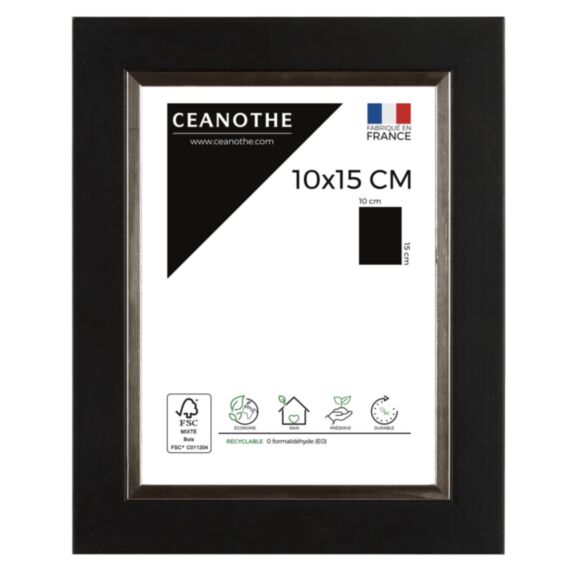 Cadre photo Orion 10x15cm Bois Noir