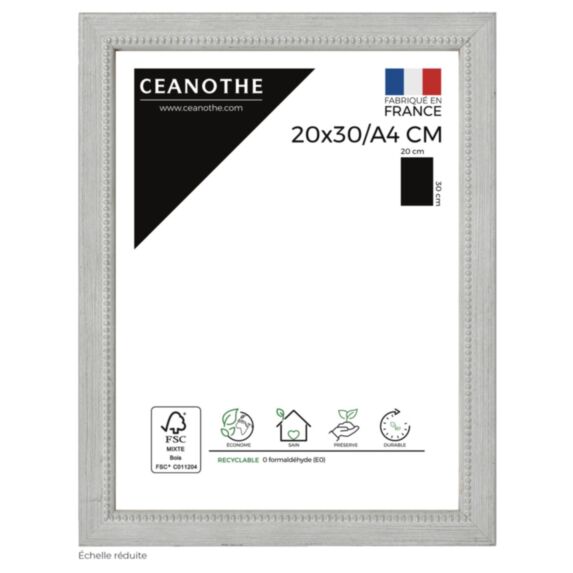 Cadre photo Perle 20x30cm Gris