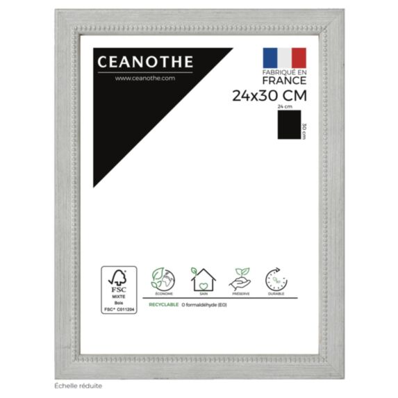 Cadre photo Perle 24x30cm Gris