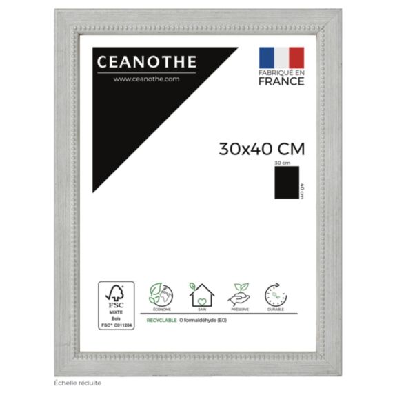 Cadre photo Perle 30x40cm Gris