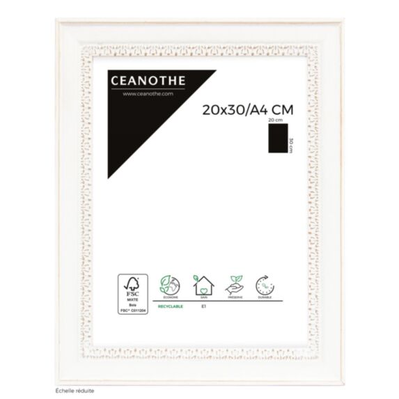 Cadre photo Alma 20x30cm Blanc