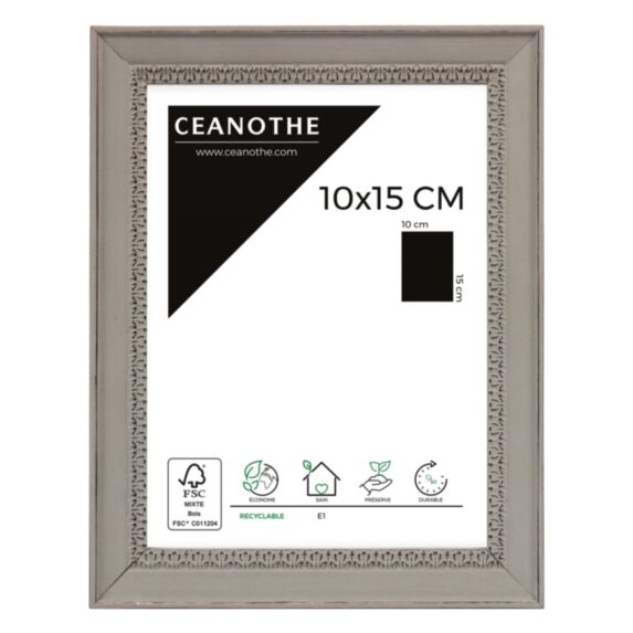 Cadre photo Alma 10x15cm Gris - BRIO