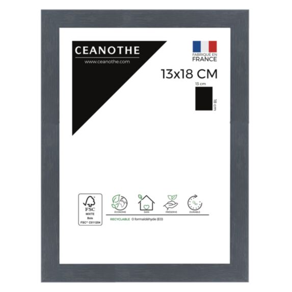 Cadre photo Karma 13x18cm Gris Bleuté