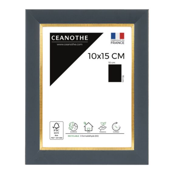 Cadre photo Hadès 10x15cm Bleu Doré