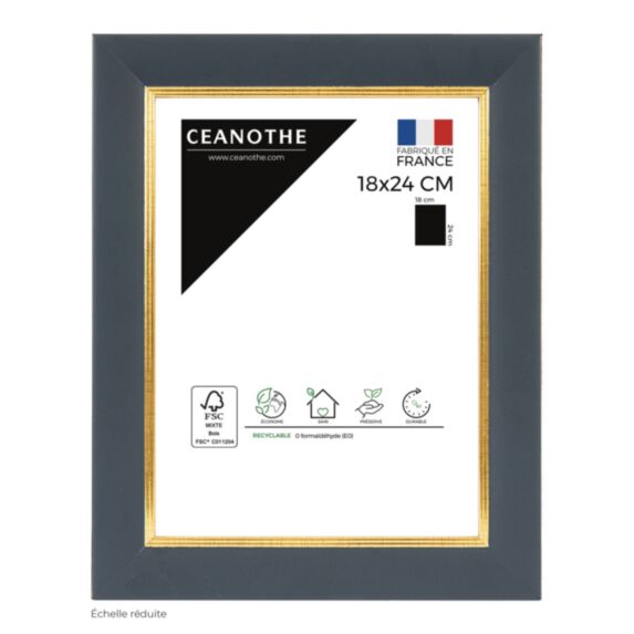 Cadre photo Hadès 18x24cm Bleu Doré