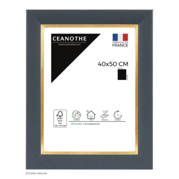 Cadre photo Hadès 40x50cm Bleu Doré