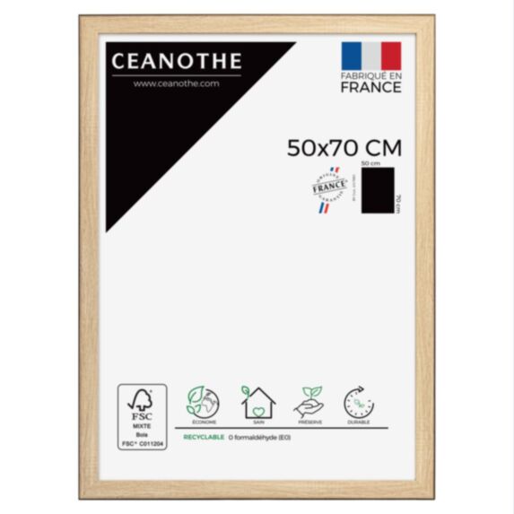 Cadre photo Newton bois noir 50x70cm - CEANOTHE