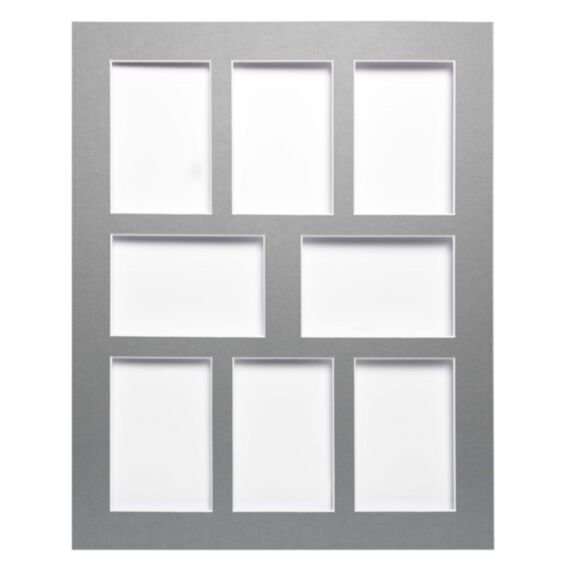 Passe-partout 8 Ouvertures 40x50cm Gris