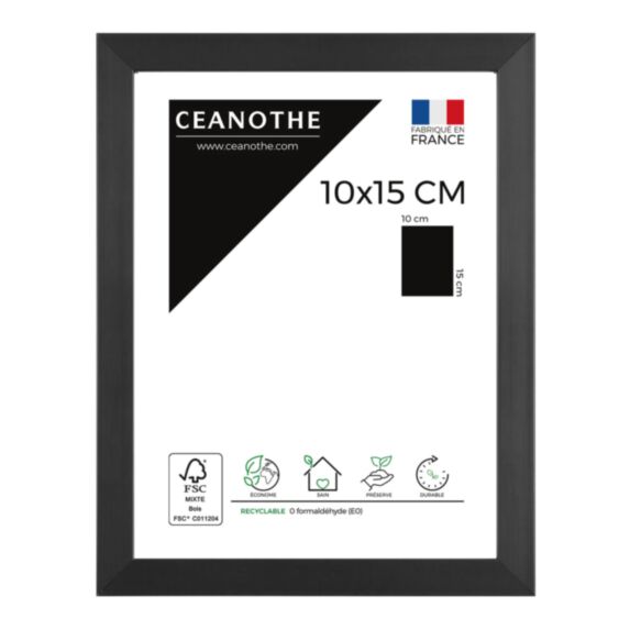 Cadre photo Precious carbone 10x15cm - CEANOTHE