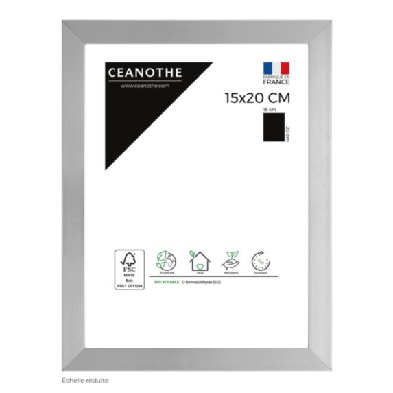 Cadre photo Precious acier 15x20cm - CEANOTHE