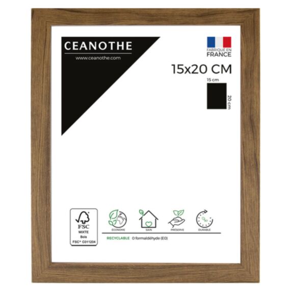 Cadre photo Precious noyer 15x20cm - CEANOTHE