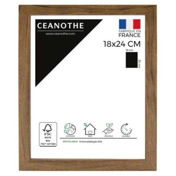 Cadre photo Precious noyer 18x24cm - CEANOTHE