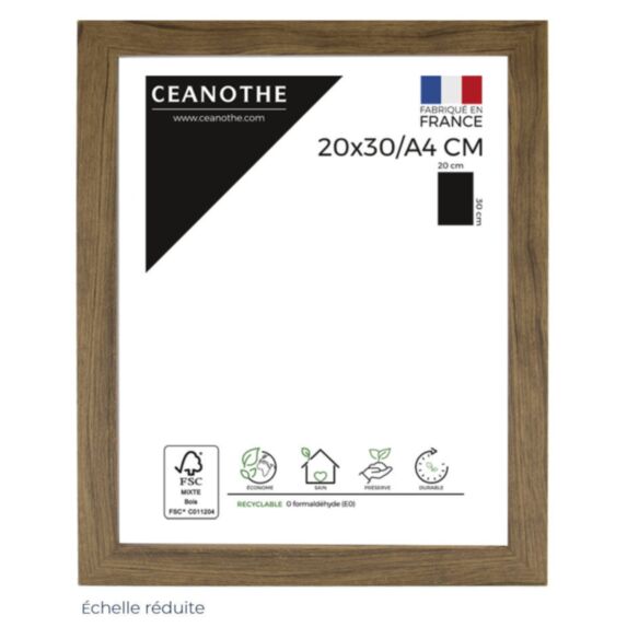 Cadre photo Precious noyer 20x30cm / A4 - CEANOTHE