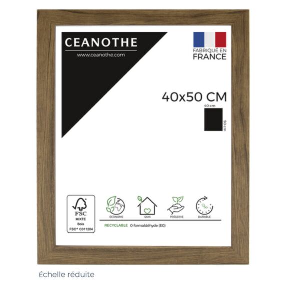 Cadre photo Precious noyer 40x50cm - CEANOTHE