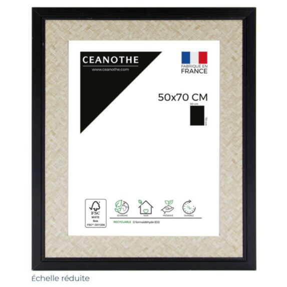 Cadre photo Palma noir 50x70cm - CEANOTHE