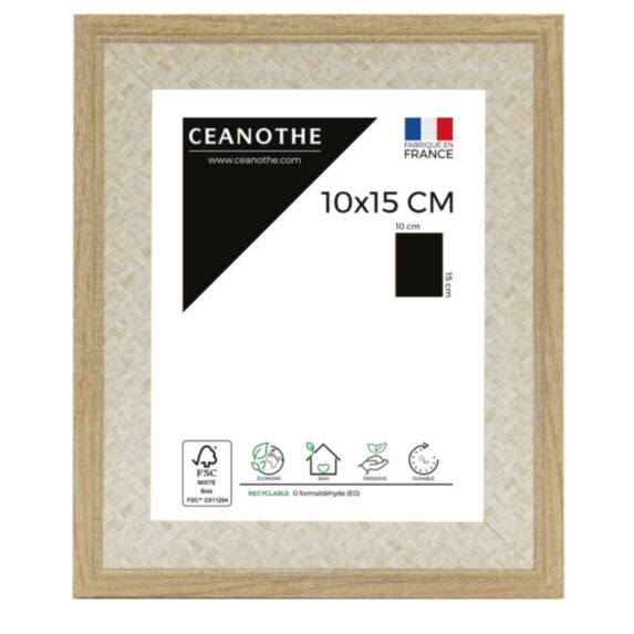 Cadre photo Palma nature 10x15cm - CEANOTHE