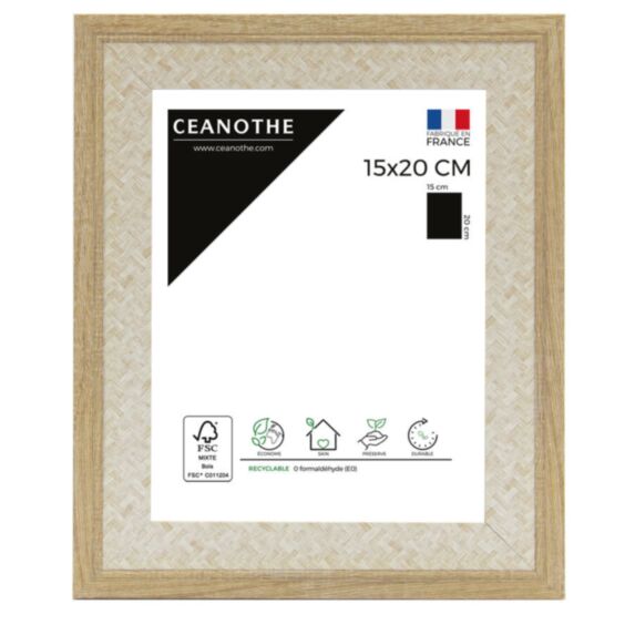 Cadre photo Palma nature 15x20cm - CEANOTHE