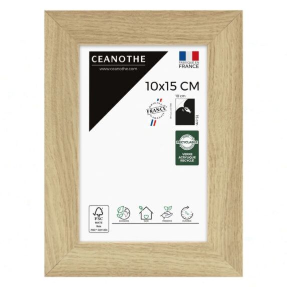 Cadre Éternel bois hêtre naturel 10x15cm - CEANOTHE