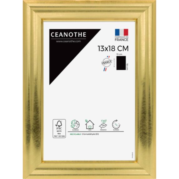 Cadre photo Julia doré 13x18cm - CEANOTHE