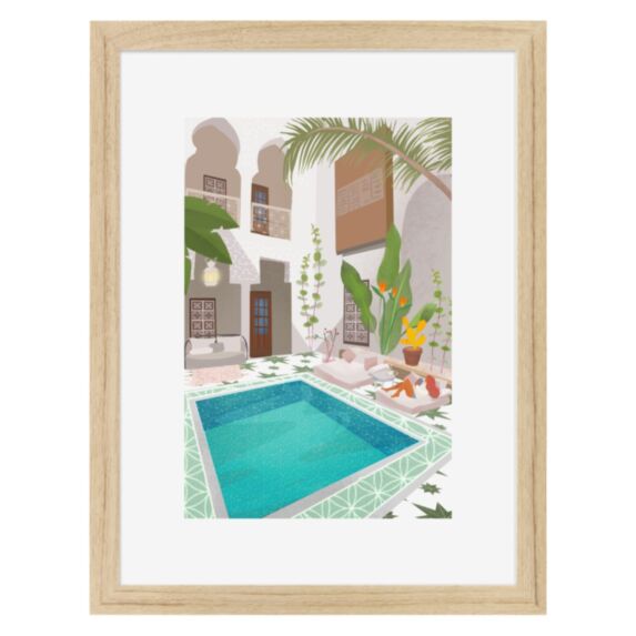 Image encadrée Riad bohème 30x40cm - CEANOTHE