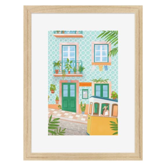 Image encadrée Lisbonne street 30x40cm - CEANOTHE