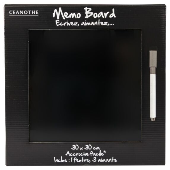 Memo board noir 30x30
