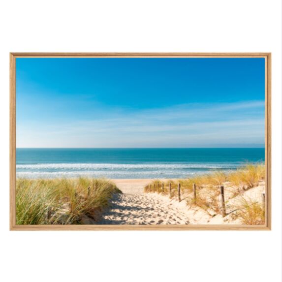 Tableau mural encadré Art Gallery plage dunes 65x97cm