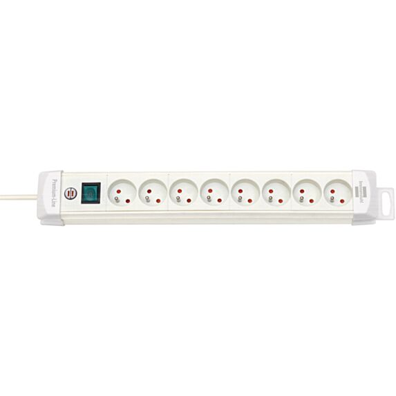 Multiprise premium-plus blanche 8 prises - BRENNENSTUHL