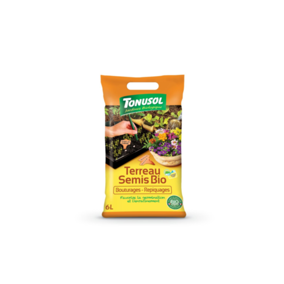 Terreau semis bio bouturage repiquage 6 L - TONUSOL