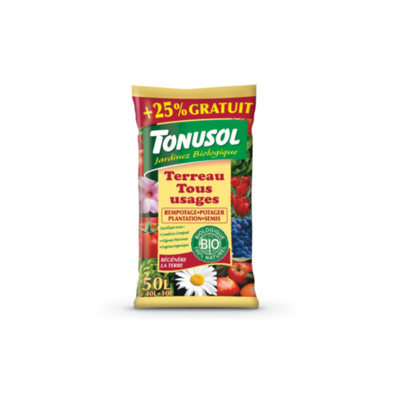 Terreau bio tous usages 50L - TONUSOL