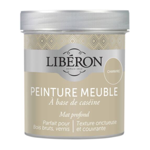 Peinture pour meuble, objet et porte, mat, Caséine, chanvre 0,5L - LIBERON