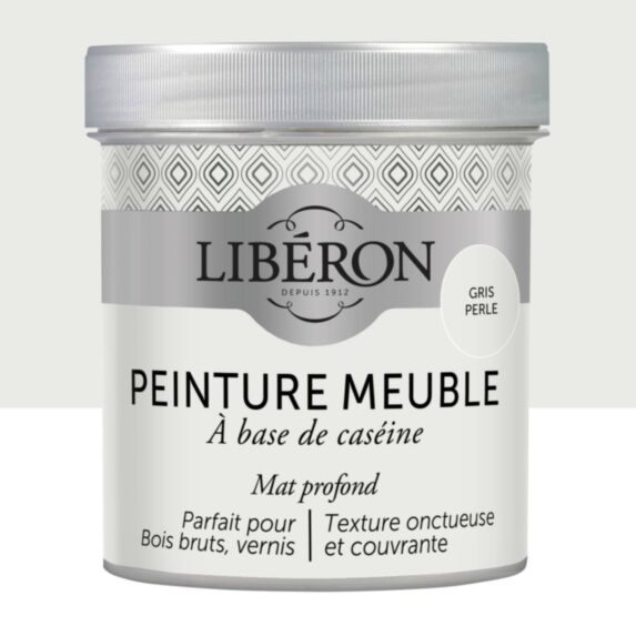 PEINTURE MEUBLE À BASE DE CASÉINE GRIS PERLE 500ML