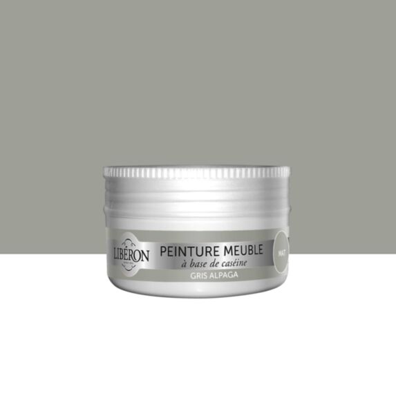 Peinture pour meuble, objet et porte, mat, Caséine, gris alpaga 0,075L - LIBERON