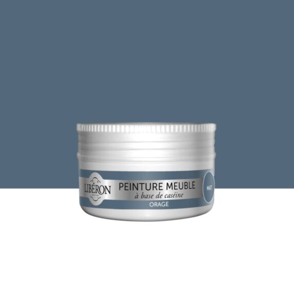 Peinture pour meuble, objet et porte, mat, Caséine, orage 0,075L - LIBERON