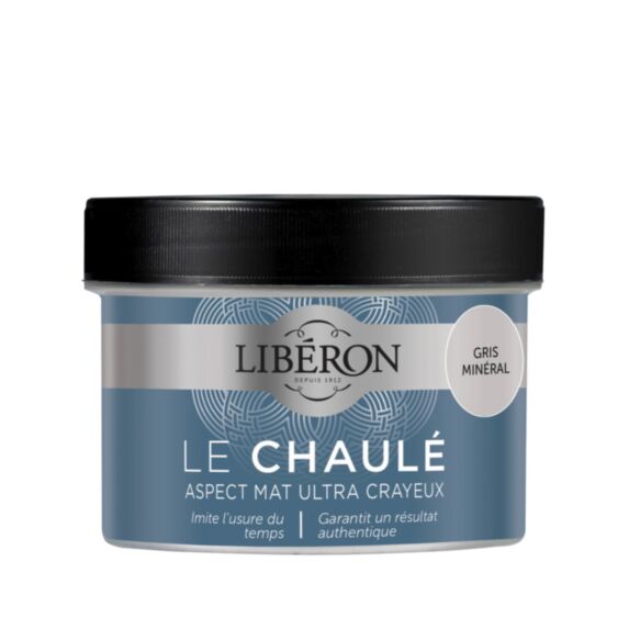 Peinture boiseries intérieur - LIBERON Le Chaulé gris minéral ultra mat 0,25L