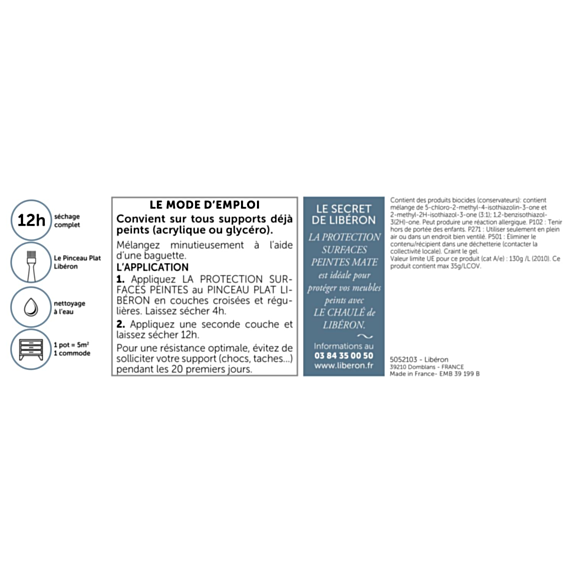 Protecteur Boiseries meubles et objets 0,5L finition mat - LIBERON