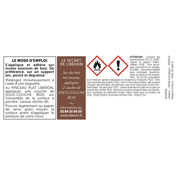 Sous couche bois tanniques 1L - LIBERON