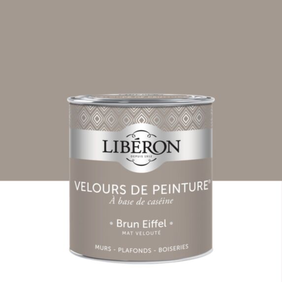 Peinture multisupport velours brun Eiffel 0,5L - LIBERON