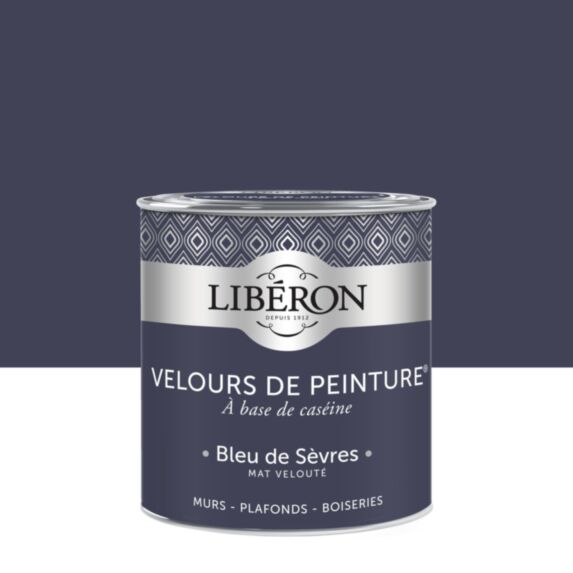 Peinture multisupport velours bleu de Sèvres 0,5L - LIBERON