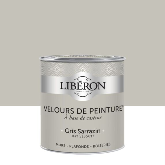 Peinture multisupport velours gris sarrasin 0,5L - LIBERON