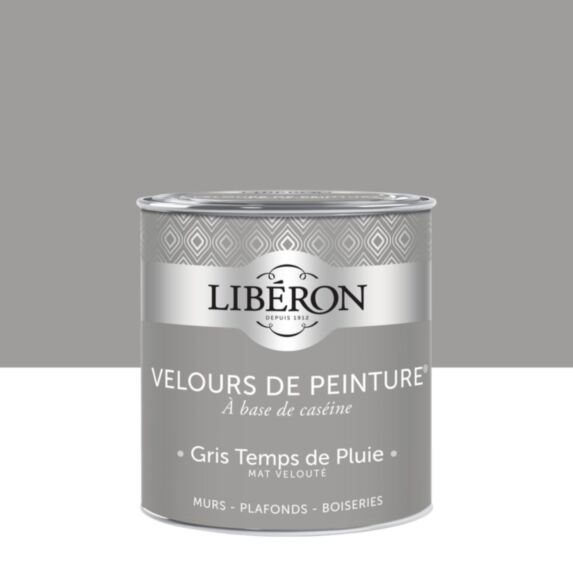 Peinture multisupport velours gris temps de pluie 0,5L - LIBERON