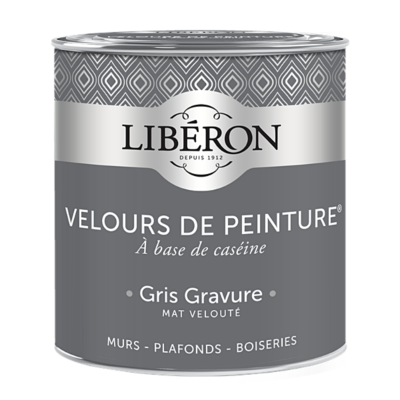 Peinture multisupport velours gris gravure 0,5L - LIBERON