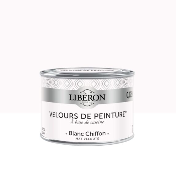 Peinture Murale Velours blanc Chiffon 125ml - LIBERON