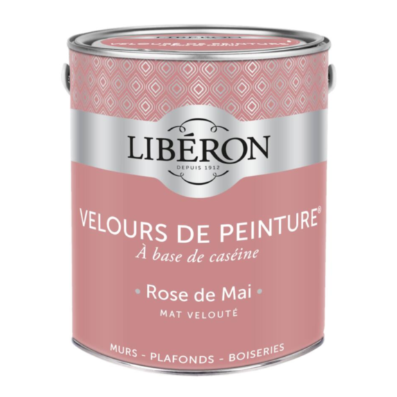 Peinture Murale Velours Rose de Mai 2,5L - LIBERON