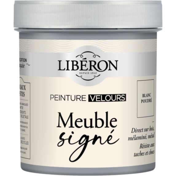 Peinture Meuble Signé Velours blanc poudré 0,5L - LIBERON