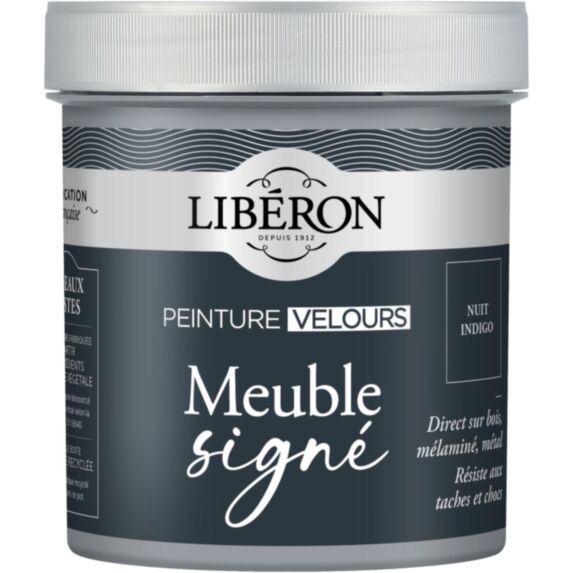 Peinture Meuble Signé Velours nuit indigo 0,5L - LIBERON